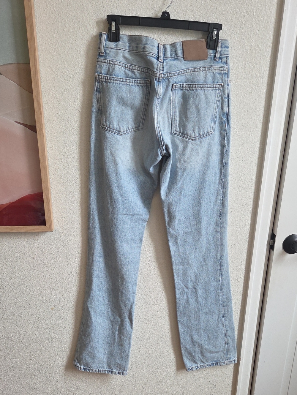 Zara Light Blue Straight-Leg Women's Jeans